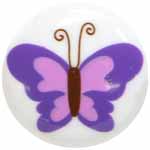 Cirque 95 2515R Purple Butterfly Button (3/card)